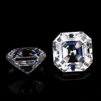 

Starsgem Moissanit clear white color EF 6.5*6.5mm Asscher cut moissanites loose gems stones genuine