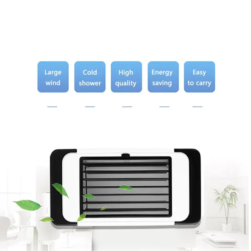 

USB Air Cooler Mini Portable Silent Air Conditioner Fan Water Cooling Fan Noiseless Evaporative Air Humidifier for Room Office