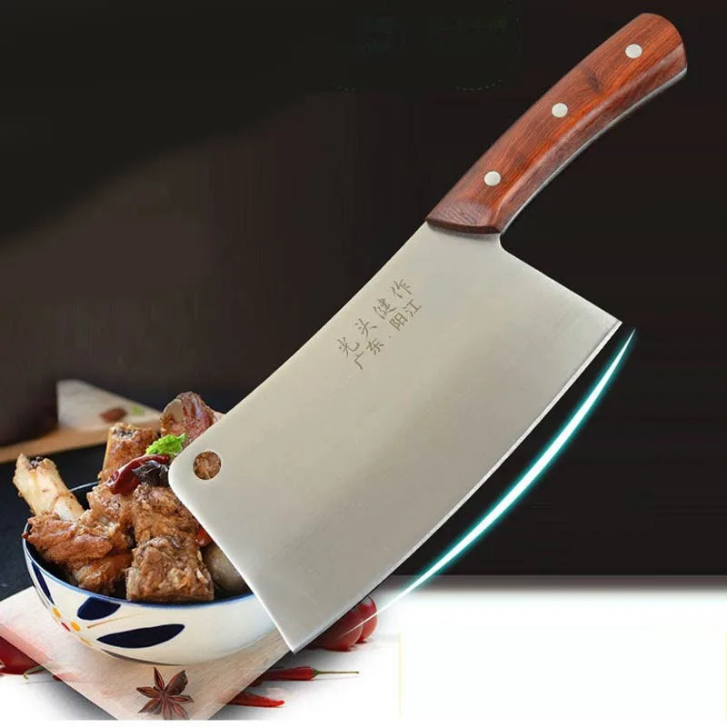 High Grade Handmade Carbon Steel Kitchen Knife Slicing Meat Knife+craft