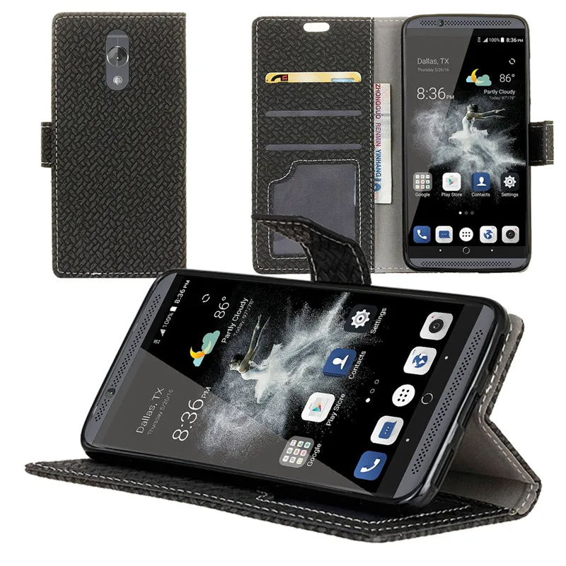 Qosea For ZTE AXON 7 Protective Case Luxury Wallet Stand Flip Leather