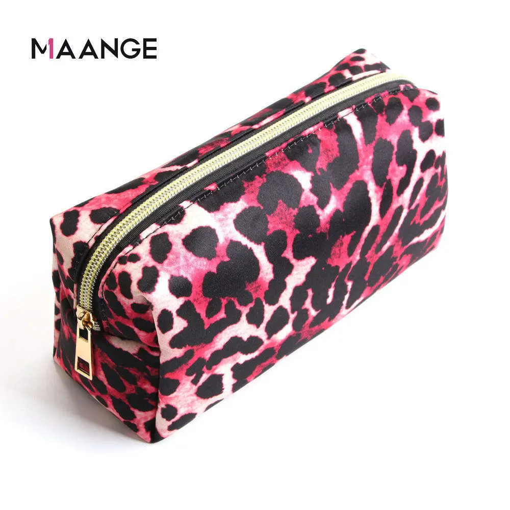 

MAANGE Women Cosmetic Makeup Bags Leopard Pattern Travel Toiletries Organizer Female Storage Make Up Bag Pouch Pencil Case Kits