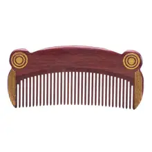 Выгравирован логотип с головой медведя-образный тонкий зубы натуральный прямой карман деревянный Расчёски и гребни для волос 12*5.5*0.9 см fh-10396