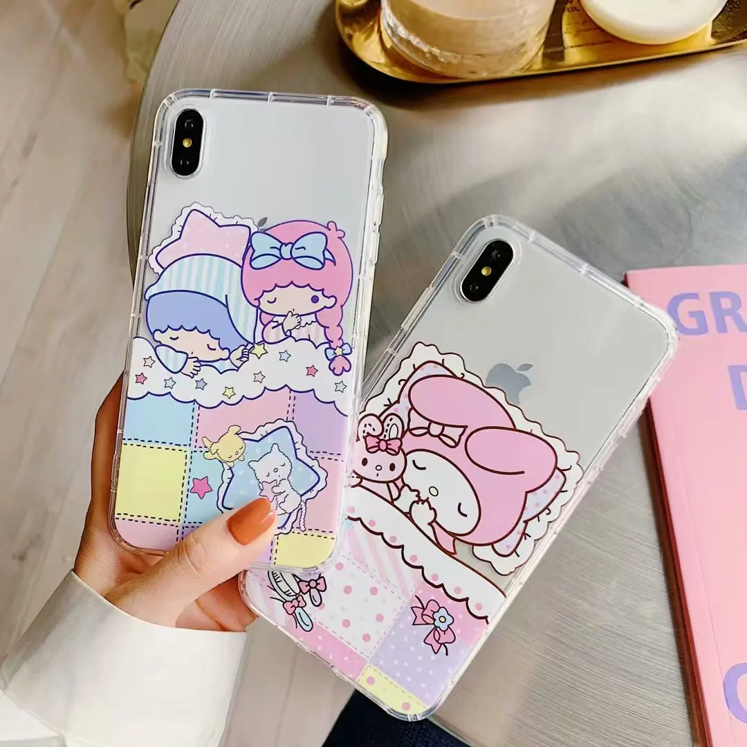 Милые мультипликационные Чехлы Melody Gemini для iPhone 6 6s 8 7 Plus XS чехол MAX XR X Pudding Puppy
