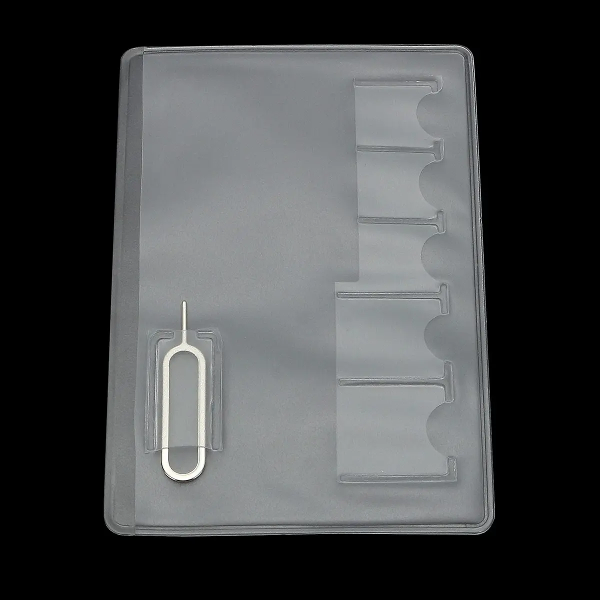3//5PCS Transparent Wallet SIM Card Holder Storage Case For 5 Micro Sizes
