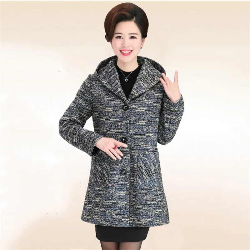 Ldt658 green Taille Gray Manteau Automne Survêtement Femelle orange Nouvelle âge red Hiver Mode Grande Moyen Veste 2018 Capuchon Xl Laine 5xl À Femmes De Yf7bv6gy