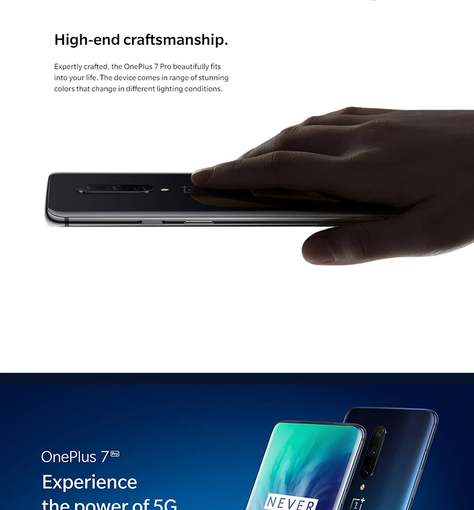 one plus cell phone Global ROM Oneplus 7 Pro 6GB 128GB Smartphone Snapdragon 855 6.67" AMOLED Screen 48MP Triple Camera 30W Charger NFC 4000mAh oneplus best smartphone