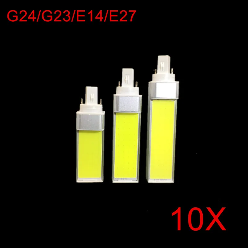 

10PCS 10W 12W 15W E27 G24 G23 E14 LED Corn Bulb Lamp Light COB Spotlight 180 Degree AC85-265V/220V/110V Horizontal Plug Light