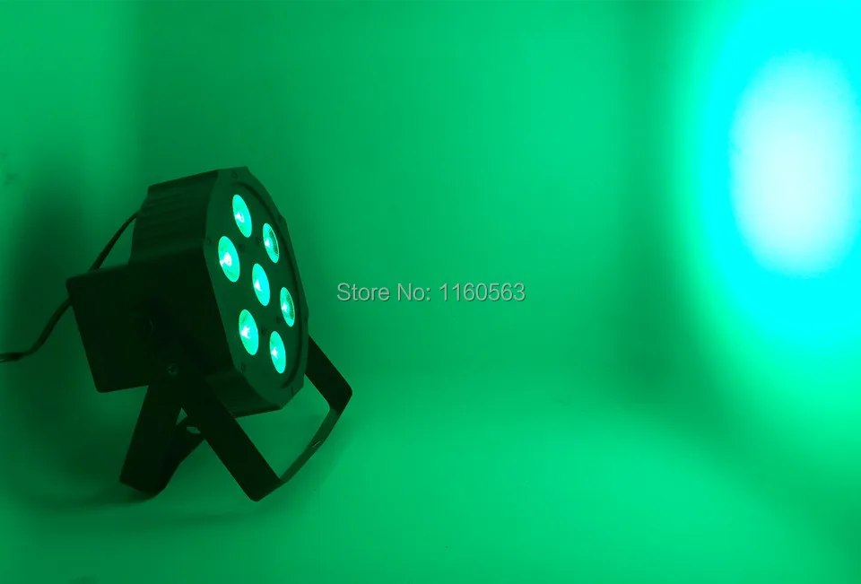 10 шт./лот 7 светодио дный 12 Вт светодиодный плоский SlimPar Quad Light светодио дный 4in1 DJ мыть свет сценический подъем без шума