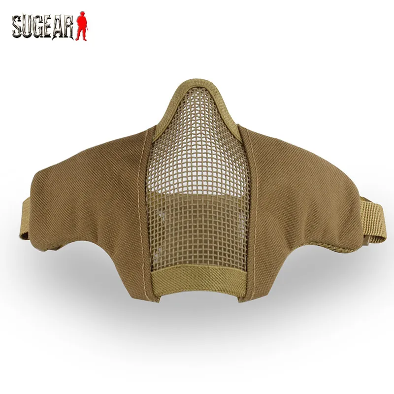 Prix pour 12 Couleurs Tactique CS Domaine 1000D Nylon Fil Métallique Moitié Inférieure visage Masque Airsoft Paintball Métal Acier Net de Maille Expédition gratuite Prix pour 12 Couleurs Tactique CS Domaine 1000D Nylon Fil Métallique Moitié Inférieure visage Masque Airsoft Paintball Métal Acier Net de Maille Expédition gratuite
