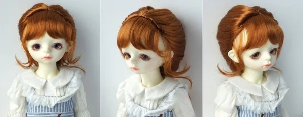 3 BJD парик Синтетический мохер один хвост-dd sd10 sd sd16