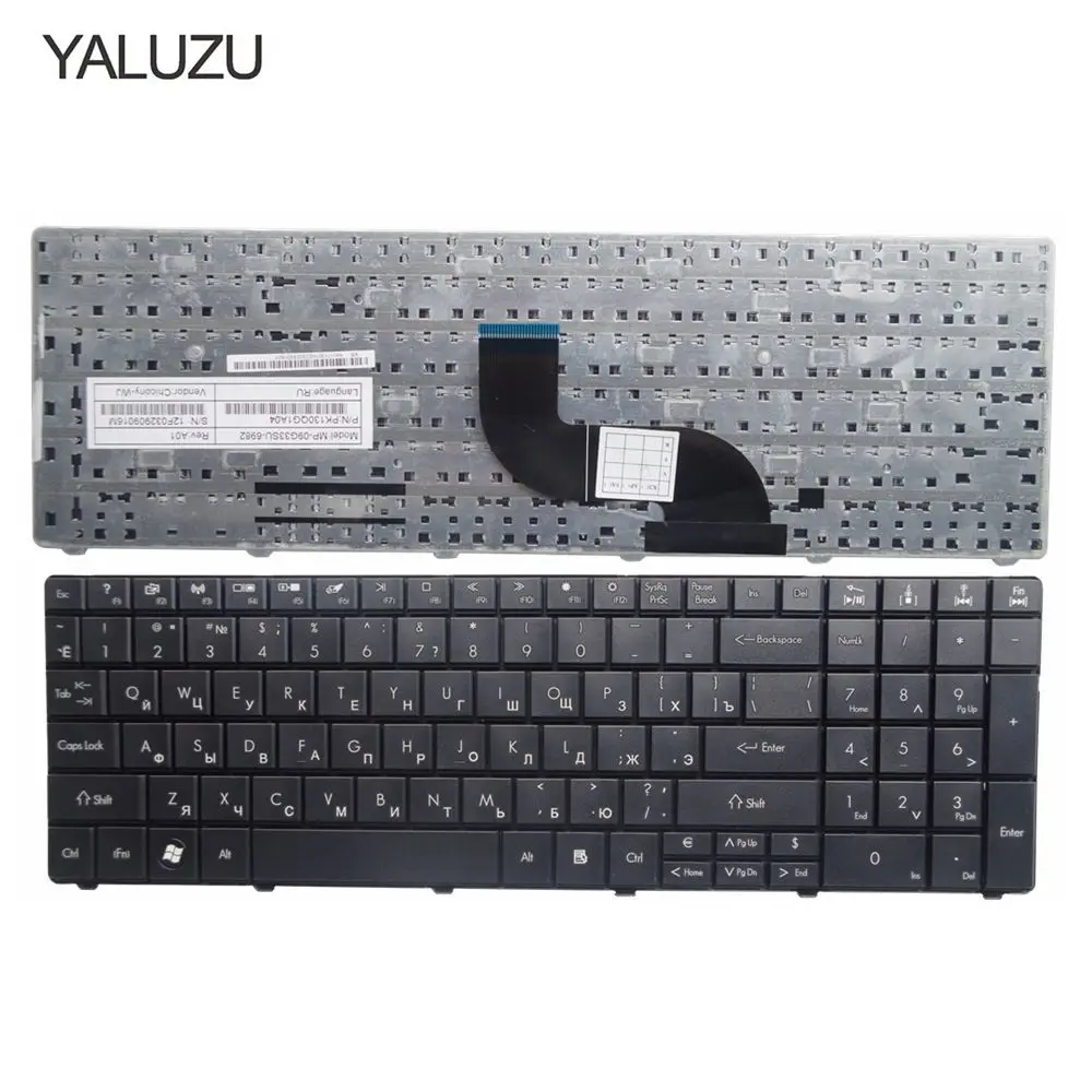 YALUZU Русская клавиатура для ноутбука ACER для Aspire E1-531 E1-571G RU раскладка черная новая клавиатура полностью протестированная Высококачественная замена