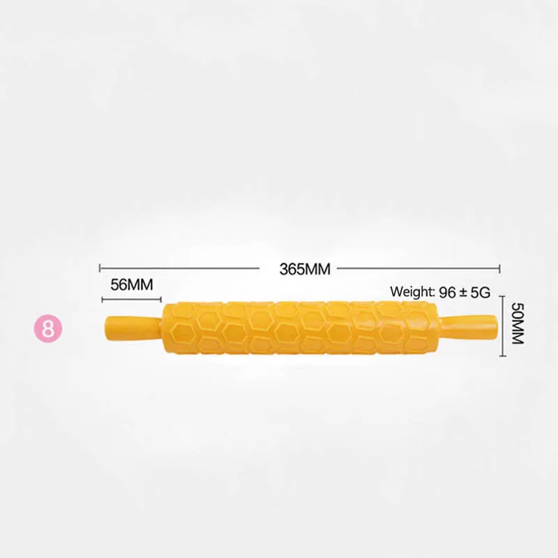 Инструмент для украшения торта рельефный валик 1 шт. узорная Скалка Кухонные гаджеты антипригарные различные узоры Аксессуары для выпечки - Цвет: 8