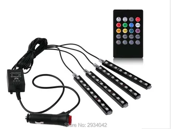

Multicolor LED remote control automobile atmosphere lamp Car Styling for Benz key w204 w211 gla usb w213 watch slk accessories