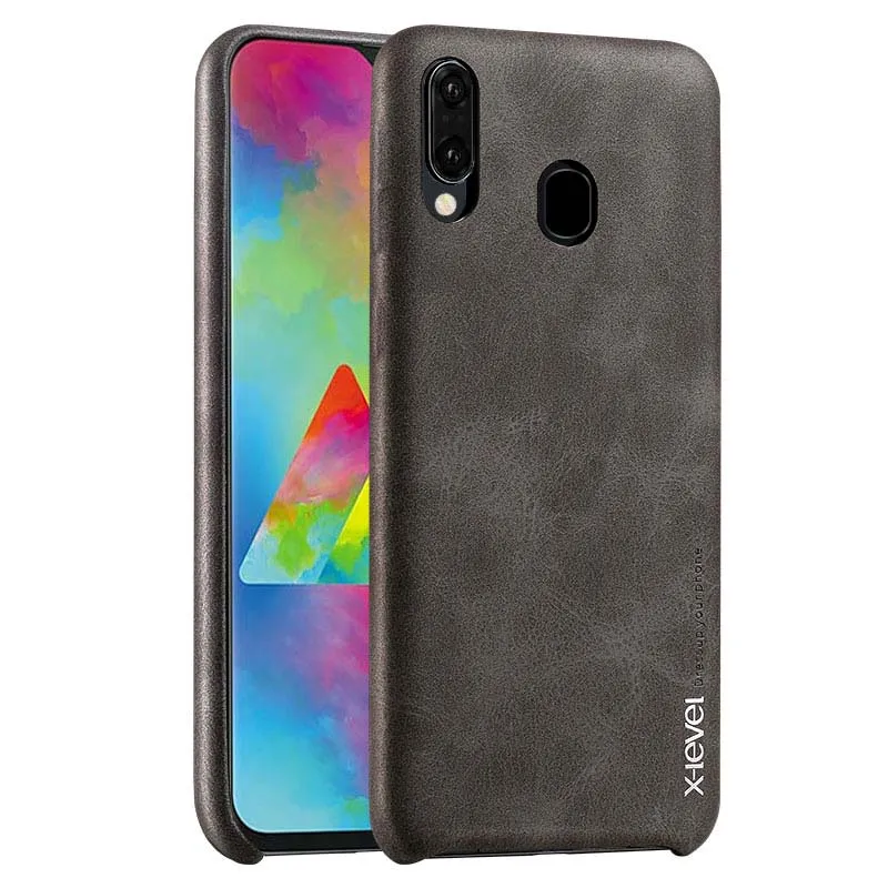 

Original X-Level Vintage PU Leather Retro Mobile Phone Case Ultra Thin Coque Back Cover For Samsung Galaxy M20 M10 Bags KS0138