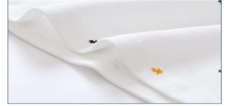 2018 Casual 2-10 Years Children Clothing Cotton Short Sleeve Turn-Down Collar White Blue Print Kids Boys T Shirt 1 (14)