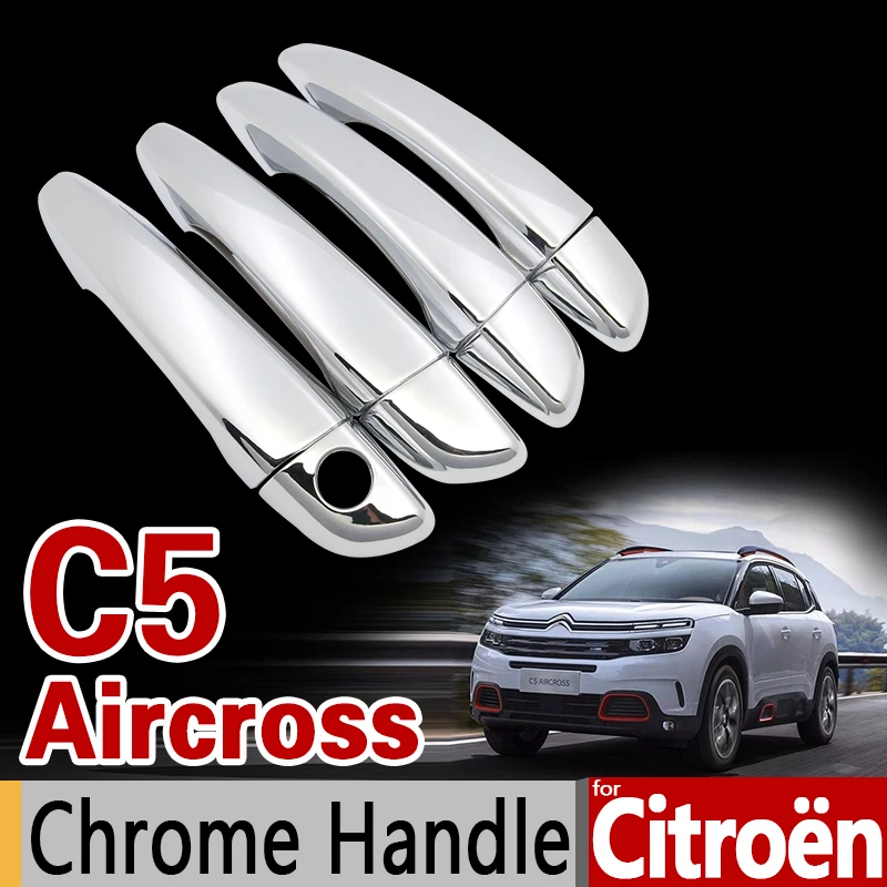 

Luxurious Chrome Door Handle Cover Trim Set for Citroen C5 Aircross 2017 2018 2019 C5-Aircross Car Accessories Stickers Styling