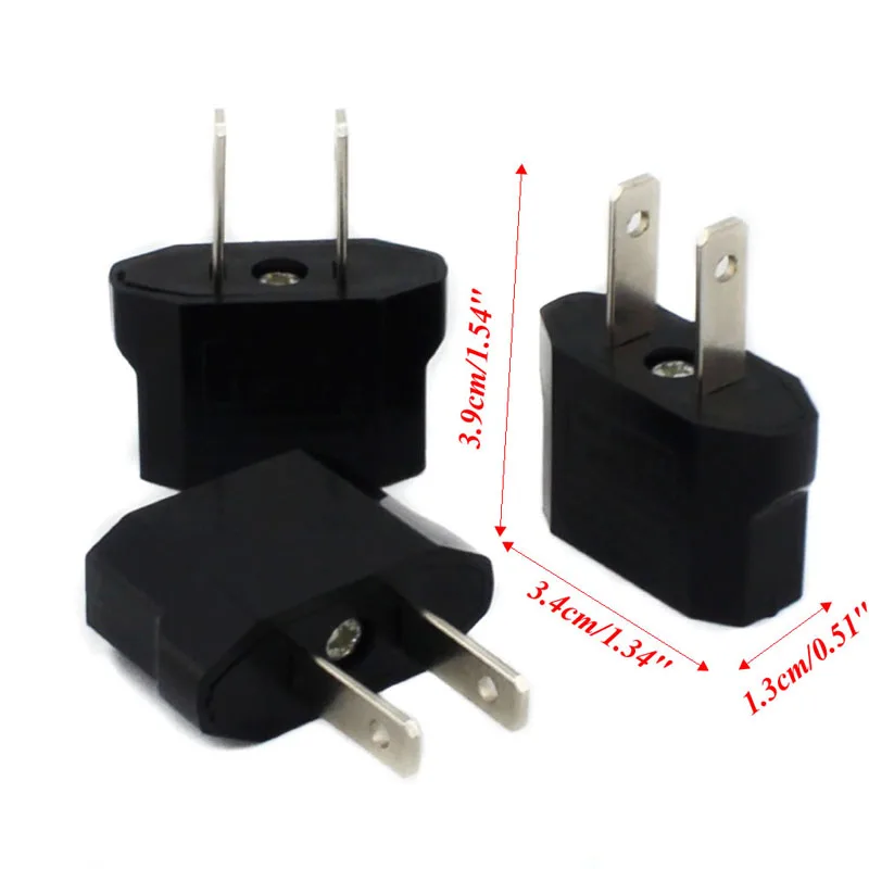 10pcs High Quality European Euro EU to US USA Plug Travel Charger Adapter Outlet Converter Wholesale Hot Sale Adapter