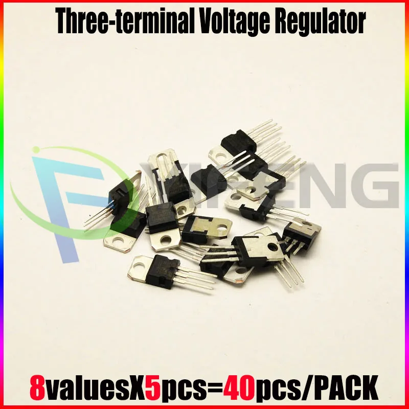 

Three-terminal Voltage Regulator assorted kit,8 values each 5pcs total 40pcs