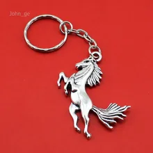 New Hot Selling Women/Men’s Fashion Handmade Vintage Silver Horse Key Chains Key Rings Alloy Charms Gifts YS4425 Wholesale
