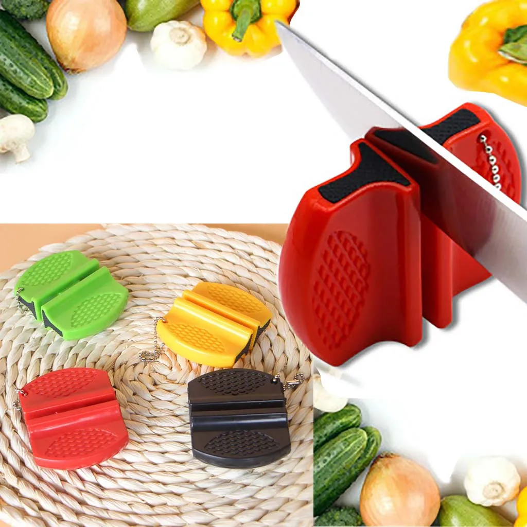 

Portable Knife Sharpener Mini kitchen Knife Ceramic Rod Steel Camping Butterfly Pocket Knife Sharpener Kitchen Tools Accessories