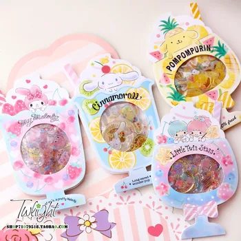 

20pcs/lot Little twin stars pudding dog Plastic Sticker Doll Accessories melody Cinnamoroll icecream Book Stickers Decoration