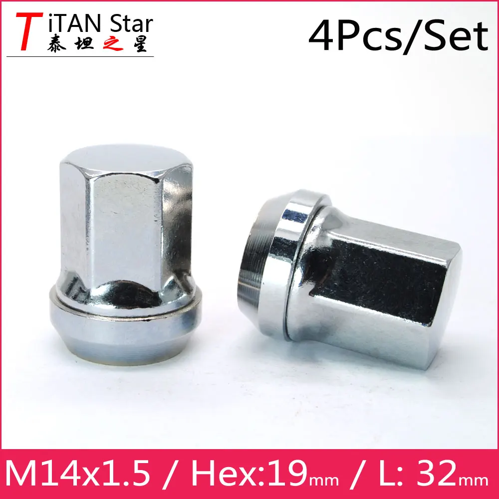 4pcs M14x1.5 1.5 Floating Washer Acorn Lug Nut Hex 19mm Replacement Pcd