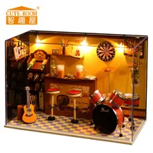 Милая детская комната, игрушки, сделай сам, puppenhaus ко дню рождения, миниатюрный дом с мебелью игрушки для детей деревянный дом, игрушки Кукольный дом JHZQW040