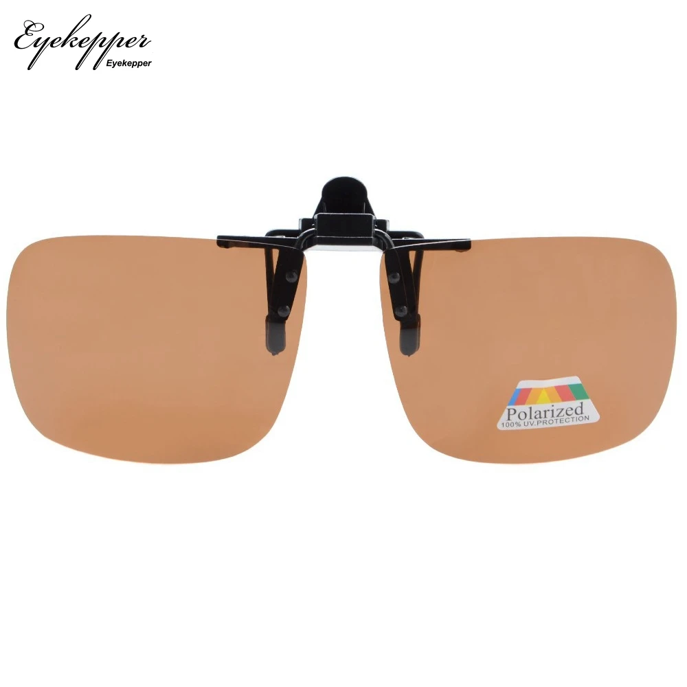 F69 Eyekepper Square Flip up Polarized Clip on Sunglassesin Men's