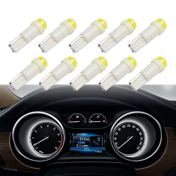 

10PCS T5 LED Car lights 1SMD LED Lamp Auto Wedge Dashboard Indicator Instrument Light Car Gauge Speedo Dash Bulbs 12V