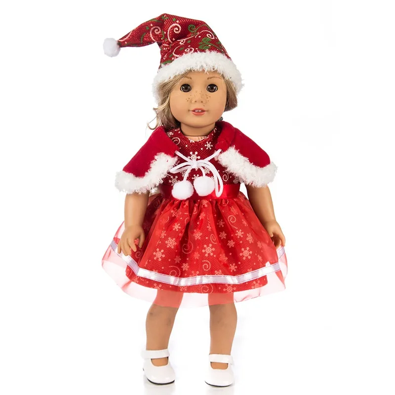 Doll Christmas Clothes Dress Fit 43cm Baby Doll Clothes Or 18 inch