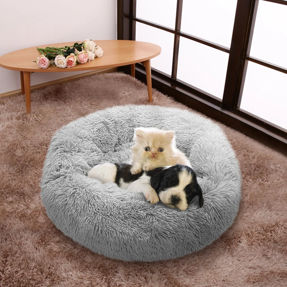 

Super Soft Fleece Dog Bed Winter Dogs Cat Kennel Pet Lounger Cushion Sofa Round Puppy Sleeping Mat Bed cama perro For Chihuahua