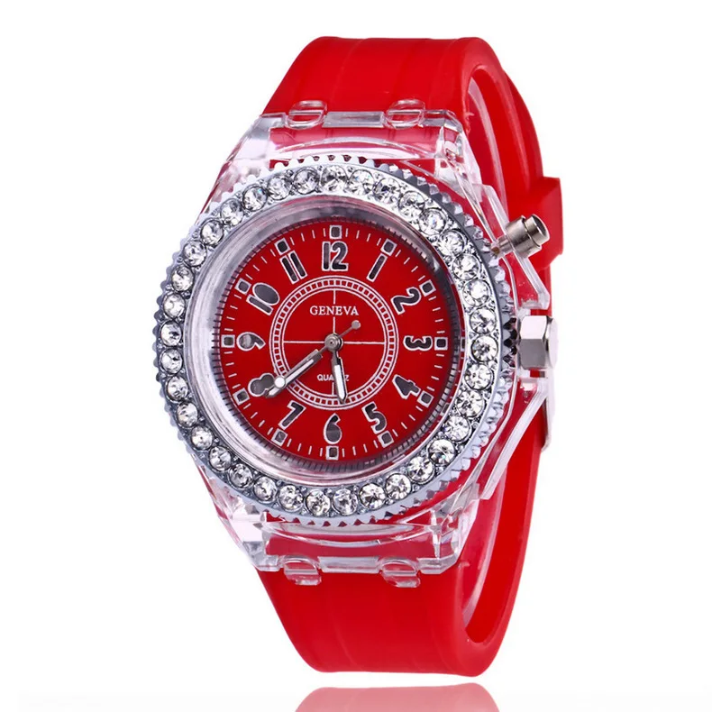 

New Flash Luminous Watch Personality trends students lovers jellies woman men's watches light Wrist Watch zegarek damski 2019