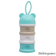 Детские Портативные коробка для сухого молока коробка для хранения Съемная Лягушка голова молочный Розовый коробка для сухого молока трехслойный Медведь голова коробка для сухого молока