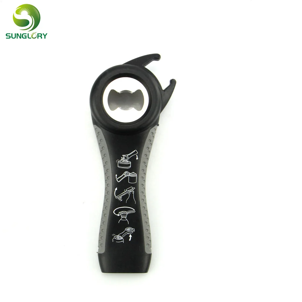 

Multifunction 5 in 1 Bottle Opener Stainless Steel Beer Bottle Cap Openers Jar Can Manual Bottle Opener Super Good Kitchen Tools