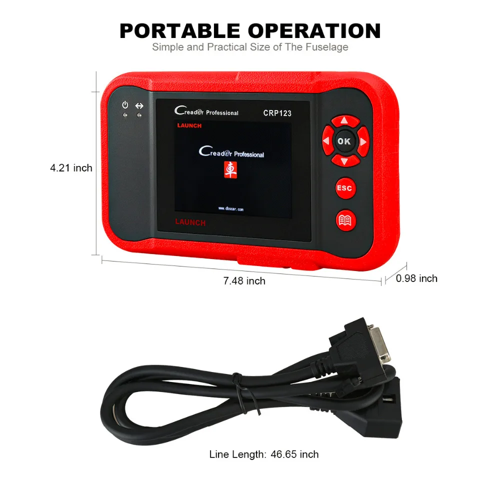LAUNCH Официальный магазин X431 OBD2 сканер монитор данные ясно DTC CRP 123 двигатель Авто