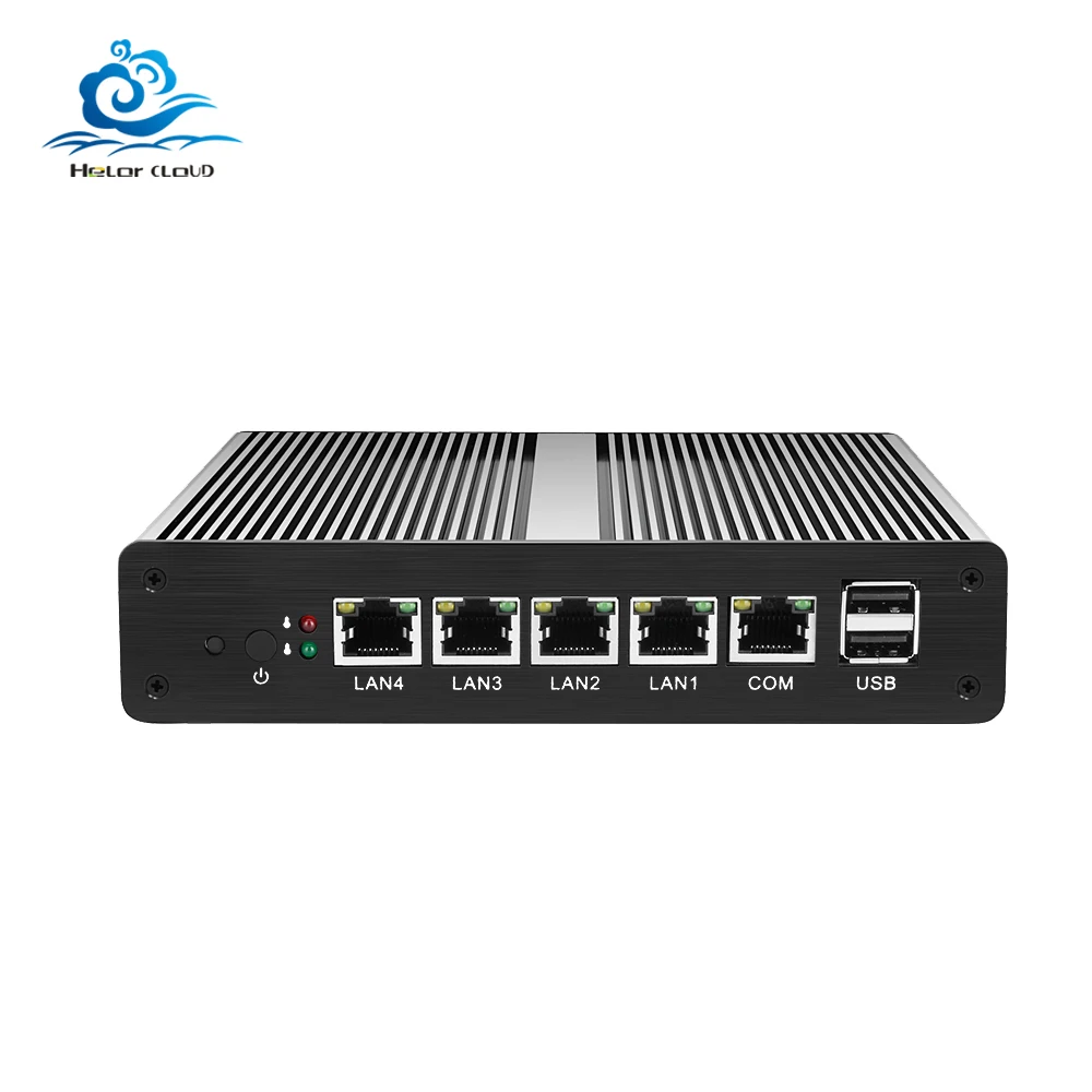 HLY Mini PC Celeron J1900 J1800 4 * Gigabit Ethernet LAN мини-компьютер Windows 7 безвентиляторный промышленный компьютер Pfsense Firewall маршрутизатор