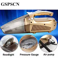 GSPSCN Multi-function Portable 12v Air Compressor Car Tyre Inflator Wet and Pressure Pneumatic led Lighting Tire inflatable Pump