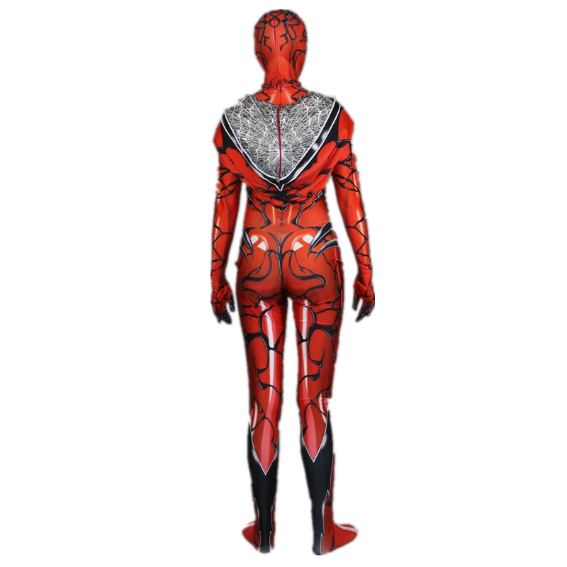 Красный кровопролитие ядовитый Человек-паук Алые крови Гвен Стейси Косплэй костюм паук Зентаи боди супергероя комбинезоны