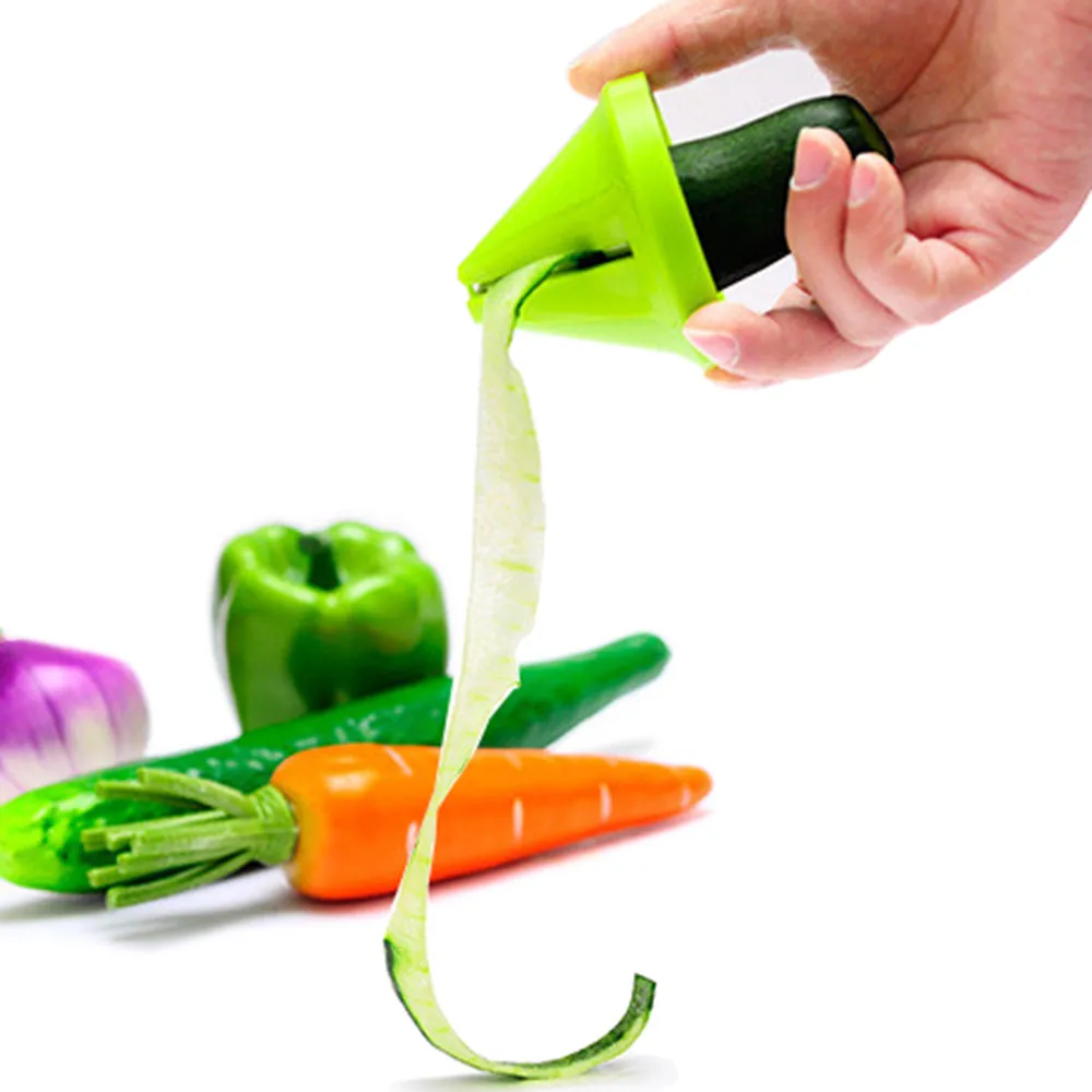 Кухонные инструменты Модель воронки спиральный слайсер Овощной Shred морковь резак для редиски измельченное устройство винт Терка колесо-точилка# F