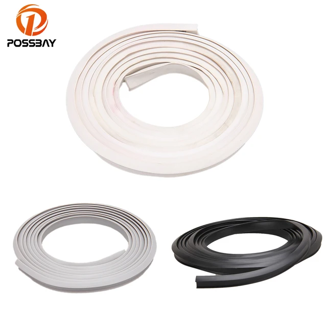 POSSBAY Universal Car Door Rubber Sealing Strip 2M J Type Door Seal