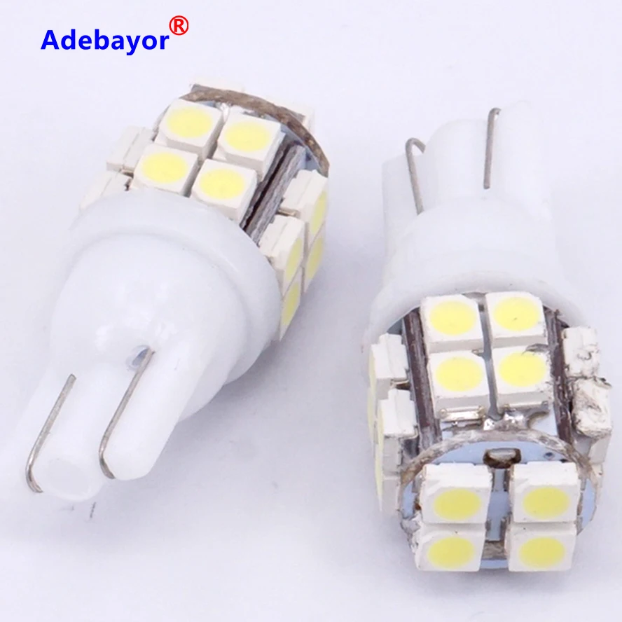 Автомобильные аксессуары 100X T10 W5W 194 168 20 светодиодный 1210 3528 SMD Боковые клиновидные