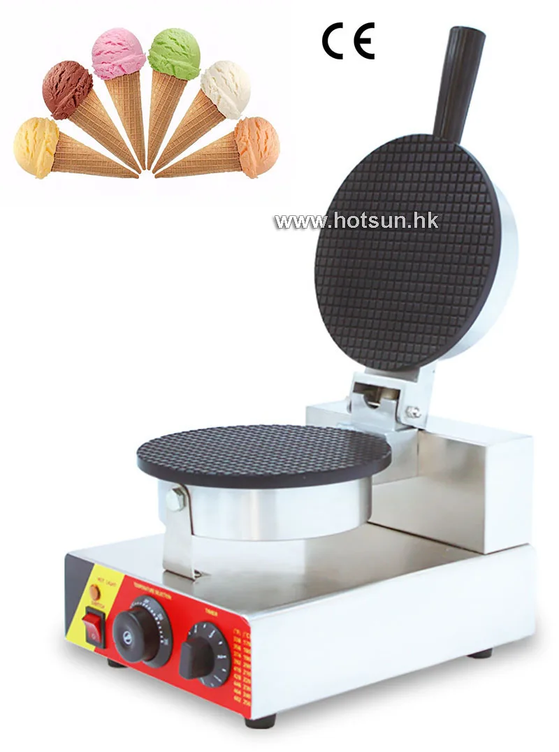 Commercial Nonstick 110V 220V Electric Ice Cream Corn Waffle Maker Iron
