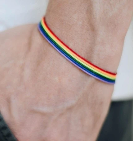 

Rainbow Lesbian Lesbians Pride Gay Pride Woven Braided Rope String Strand Friendship Bracelet Exquisite Wristlet