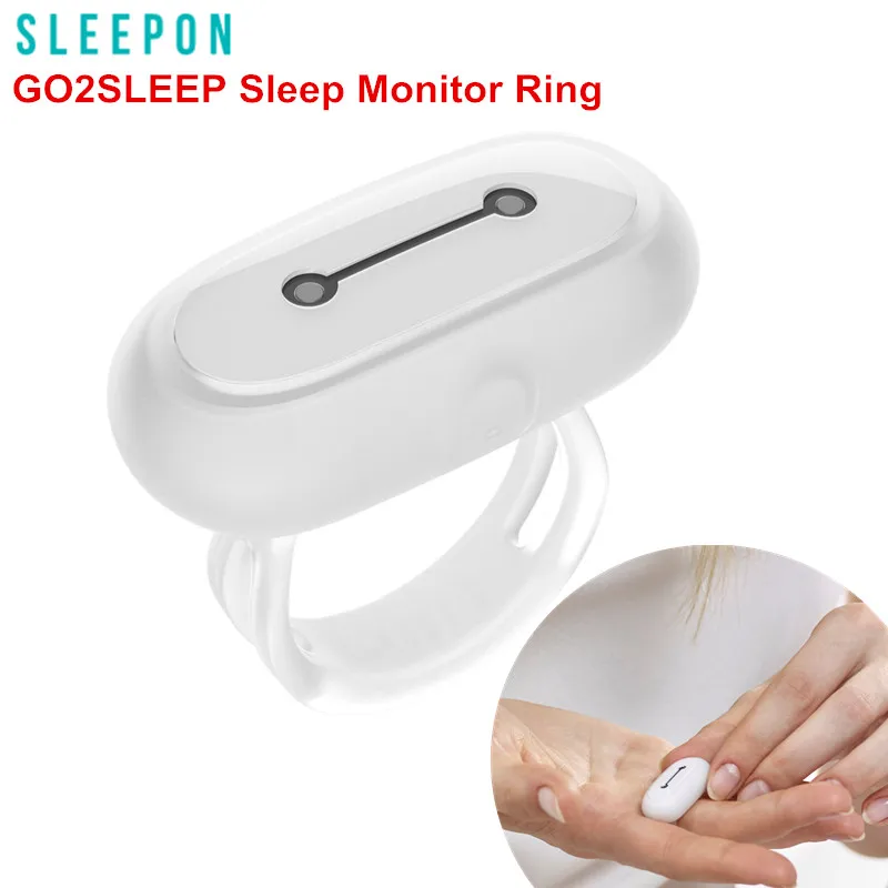 SLEEPON GO2SLEEP Home Sleep Test Sleep Monitor Ring Oxygen and Heart Rate Recorder Pulse Oximeter For Gift