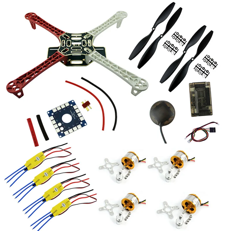 

FPV Combo F450 Quadcopter Frame Rack Kit Frame APM2.8 6M GPS HW 2212 1000KV Motor ESC 30A 1045 Prop Propellers