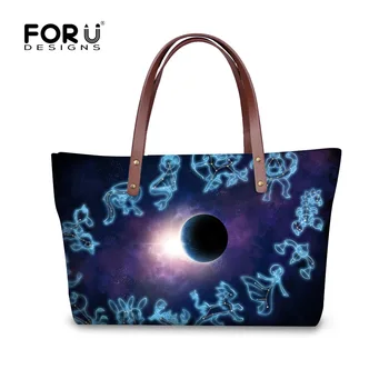 

FORUDESIGNS NEW ARRIVAL Zodiac-Serie Women Luxury Handbags Messenger Bags 3D Galaxy Space Star Printed Female Cross Body Bags