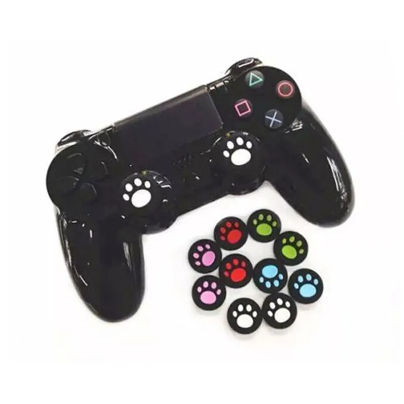 Gen Game 10 pcs Cat Paw Rubber Silicone Analog Thumb Sticks Grips Caps for Dualshock 4 PS4 Pro Slim Controllers Accessories Gen Game 10 pcs Cat Paw Rubber Silicone Analog Thumb Sticks Grips Caps for Dualshock 4 PS4 Pro Slim Controllers Accessories