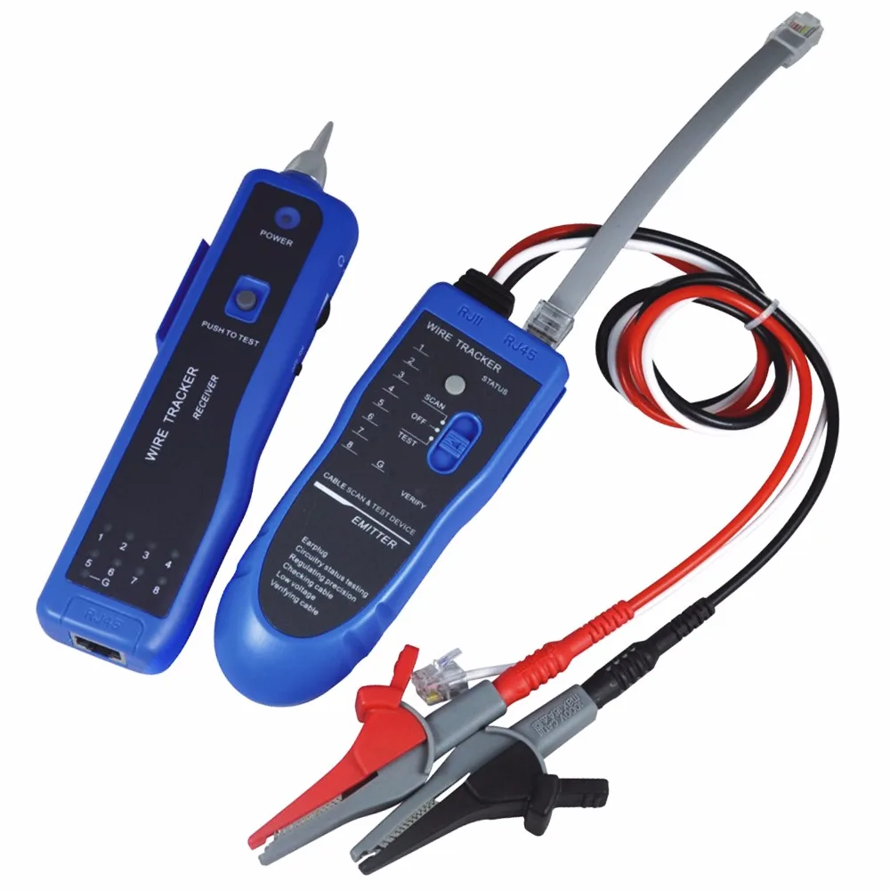 

Wire Tracker Telephone LAN Cable RJ45 RJ11 Open Short Circuit Testing LED Light