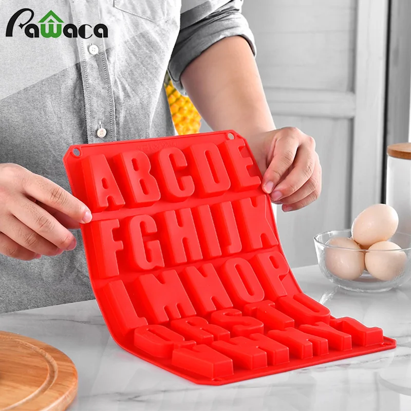 

26 Cavities A-Z Alphabet Silicone Cake Baking Mold Cake Pan Muffin Cups DIY Biscuit Chocolate Mold Ice Cube Trays Letter Mold