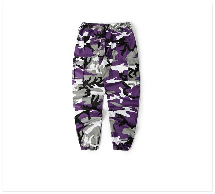 Orange Camouflage Pants Men and Women Sweatpants Purple Pink Gray Camo Pants Trousers Cargo Pant Streetwear Hip Hop Harem Jogger